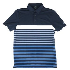 Adriano Goldschmied AG Green Label Polo Shirt Men's Medium Blue Striped